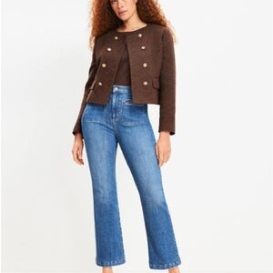 LOFT Curvy High Rise Flare Crop Jeans